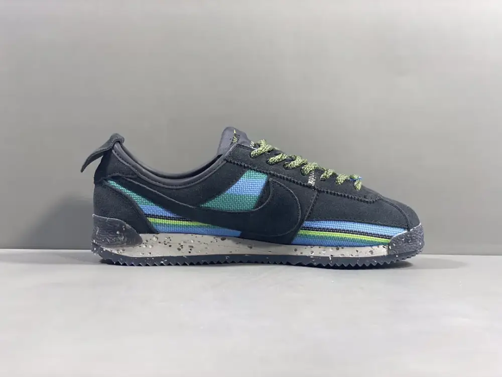 Comfortable Nike Cortez 260 Union Black Blue Green – Sneakers 1527  AFC11
