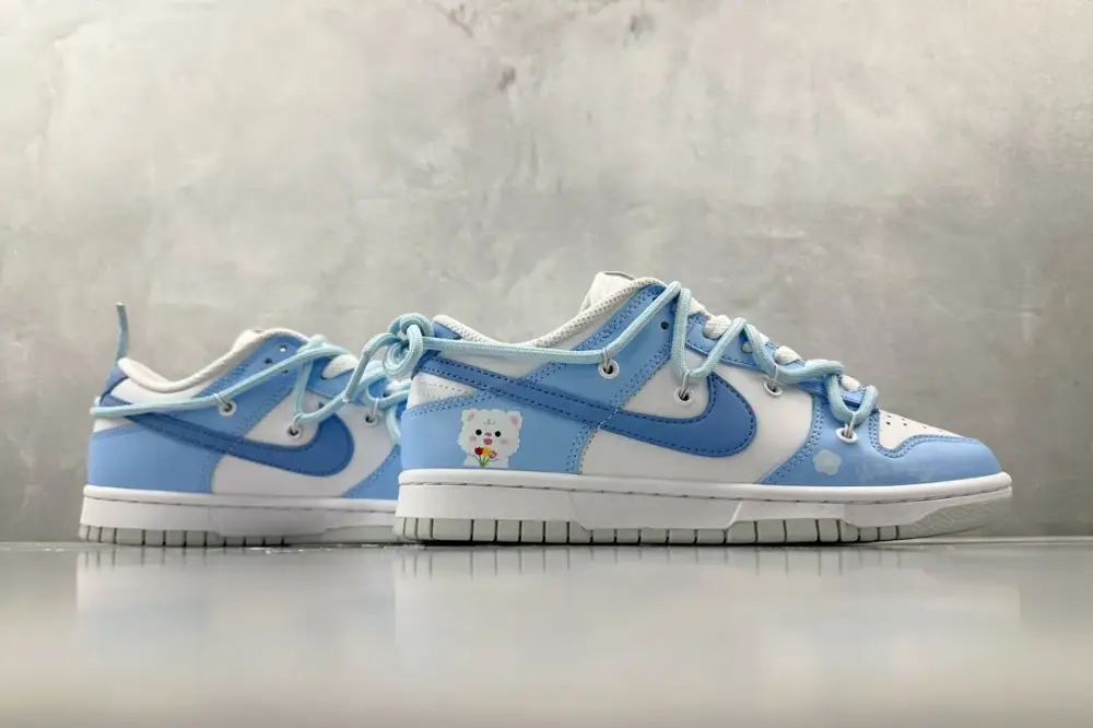 BestValue Nike Dunk Low Happy Bear GS White Blue – Nikes & Fake Nike 1565 