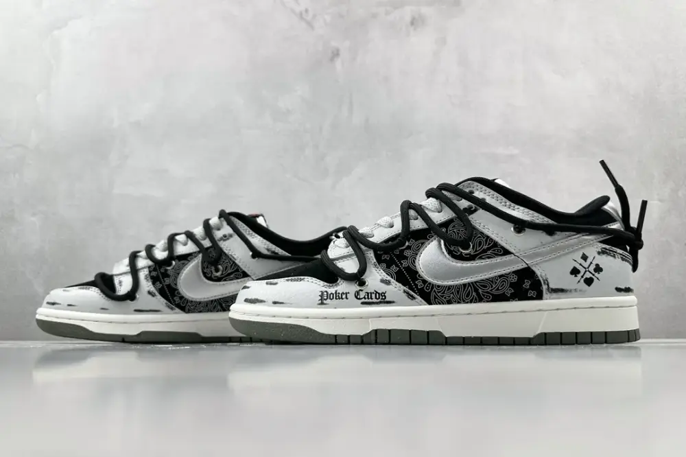 Nike Dunk Low Poker Cards Black Grey Silver – Nikes & Breathable 1547 