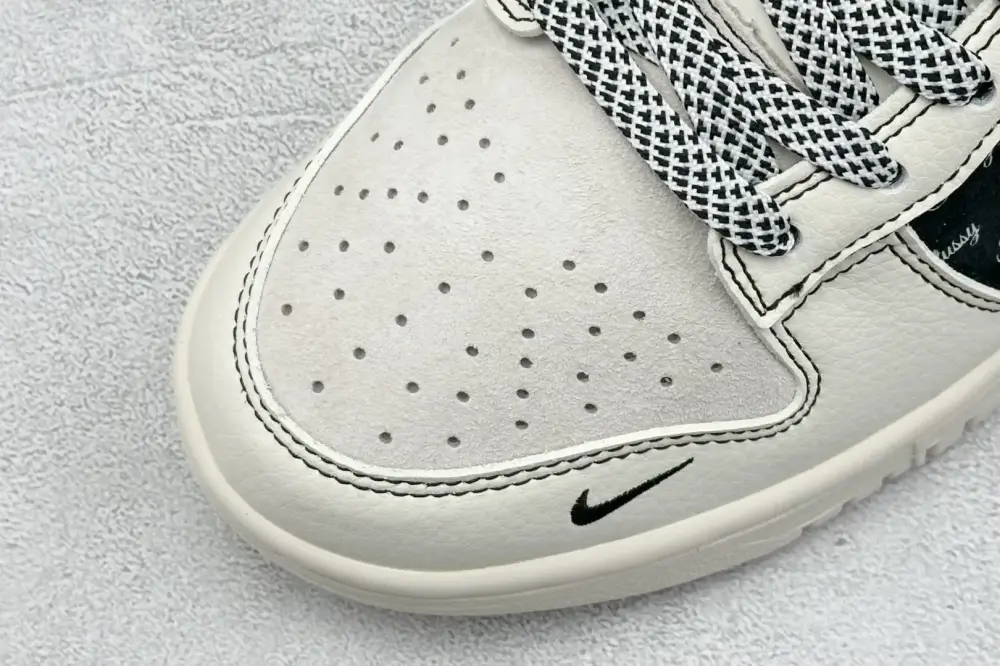 Breathable Nike Dunk Low Retro Stussy Black White – Nikes & Collection 1631 