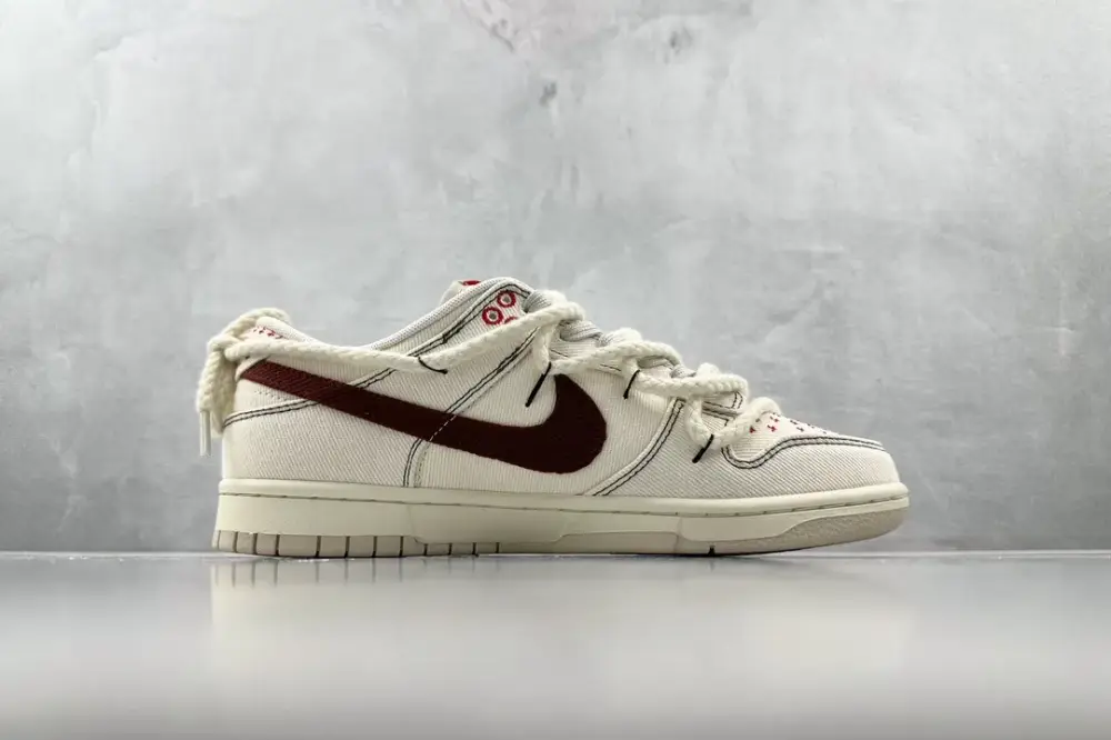 Nike Dunk Low Sashiko Grey Burgundy White – Nikes & Collection Trendy 1548  EFC102