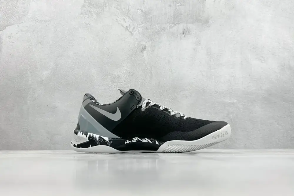 Nike Kobe 8 System – Black White – 350 R Version Basketball with Premium Nike Design SmoothTexture 1498  EBDE29
