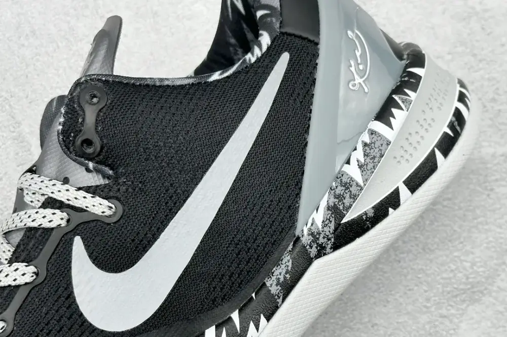 Nike Kobe 8 System – Black White – 350 R Version Basketball with Premium Nike Design SmoothTexture 1498 