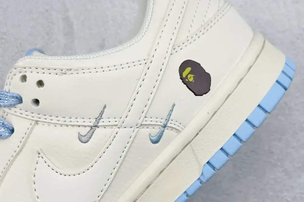 Nike SB Dunk Low BAPE Cream Blue Swoosh – Nikes & Refined 1598 