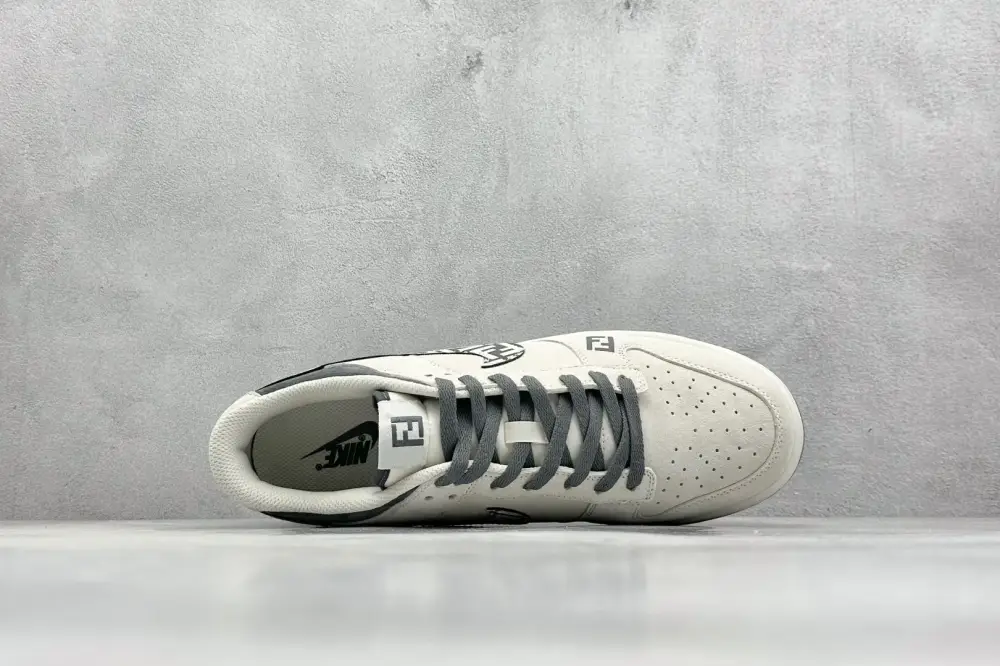 OdorResistant Nike SB Dunk Low Fendi Collab White Grey – Nikes 1642 
