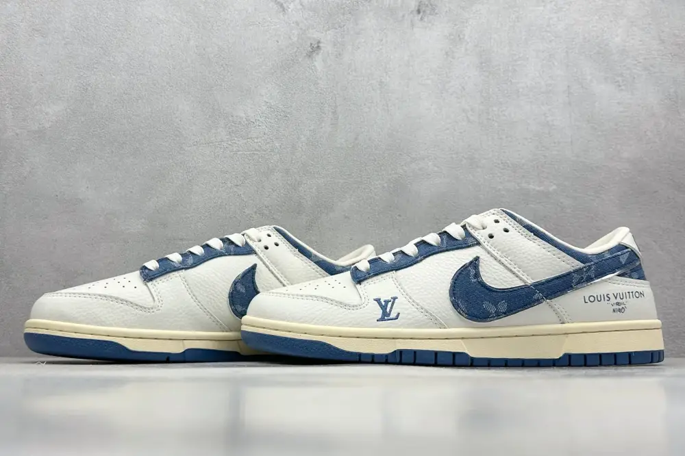 Flexible Nike SB Dunk Low LV Denim Blue Low Top Nike 1629 