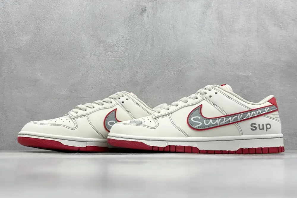 Nike SB Dunk Low SUP White Red Grey – Nikes FashionForward 1638 