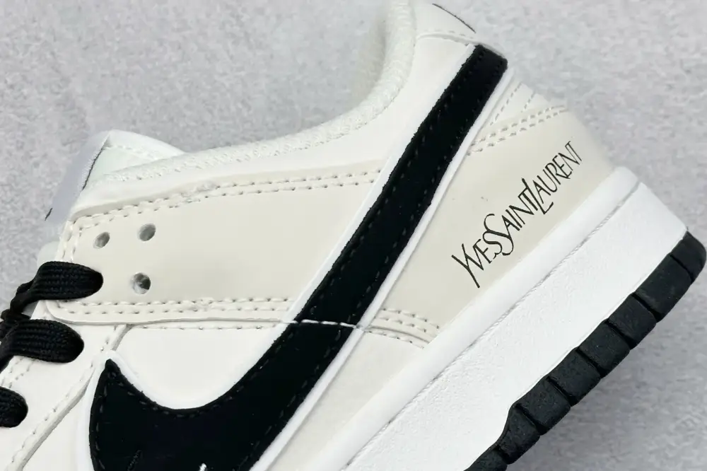 Affordable Nike SB Dunk Low Saint Laurent White Black Nikes 1583 