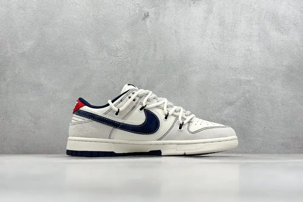 Flexible Nike SB Dunk Low Stussy Grey White Navy Nikes 1571 