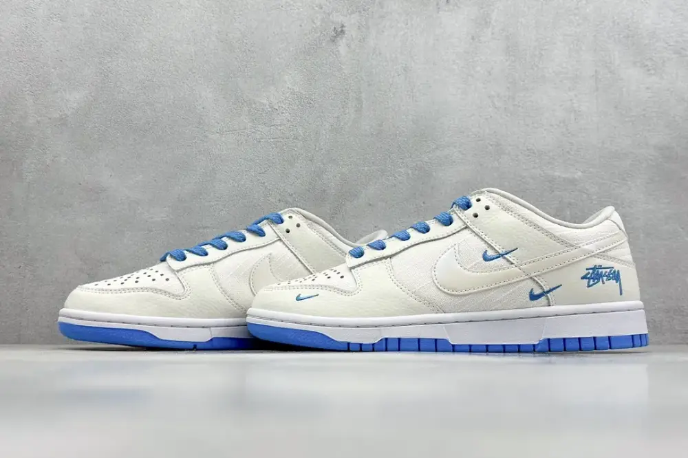 Nike SB Dunk Low Stussy White Blue – Nikes Packable 1650  DDCFE64