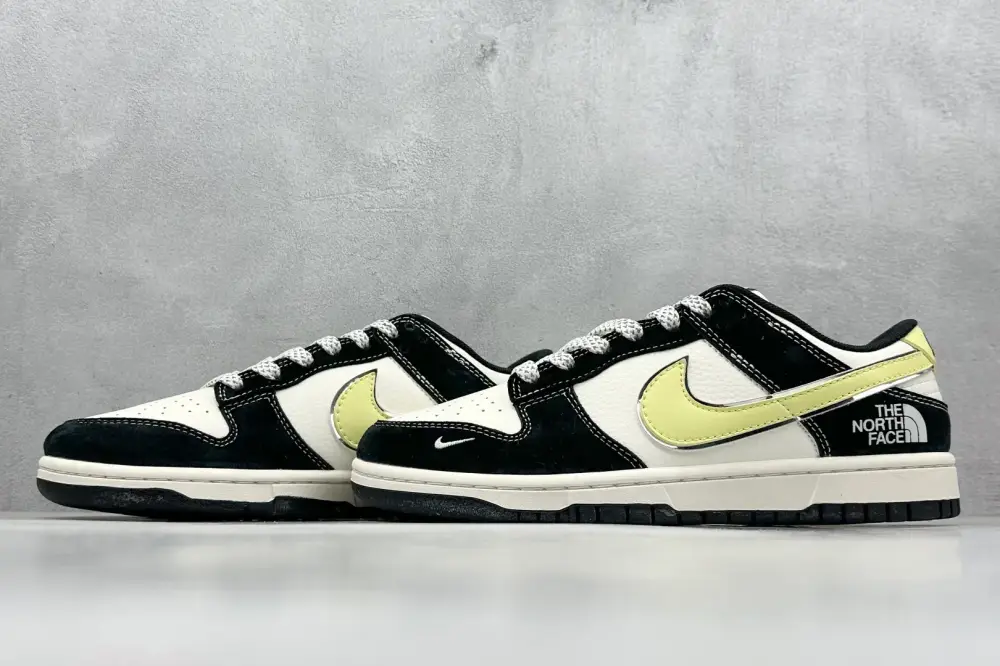 BestValue Nike SB Dunk Low The North Face White Black Yellow Nikes 1616 