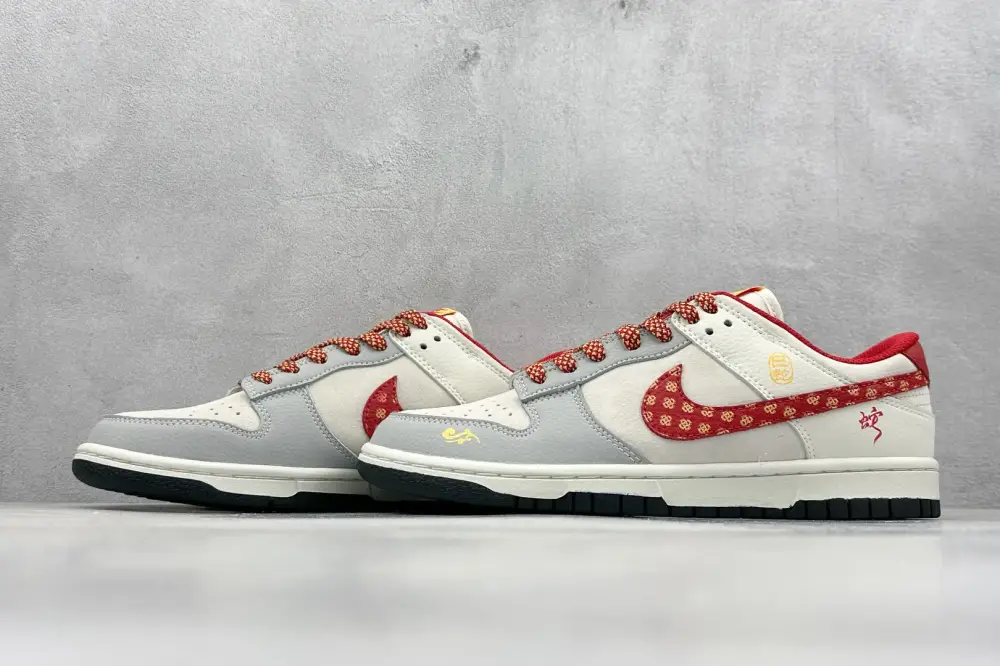 StreetReady Nike SB Dunk Low Year of the Dragon Light Grey Red – Nikes & Fake Nike 1570 
