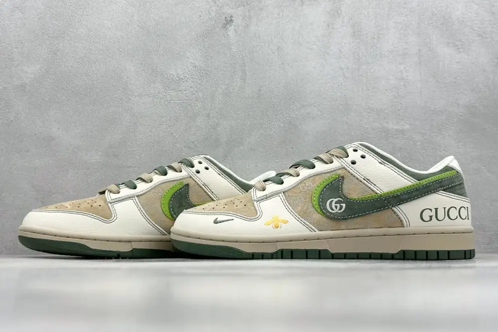 FreshLook Nike SB Dunk Low x GUCCI Gray Brown Green Nikes – High-Quality 1567 