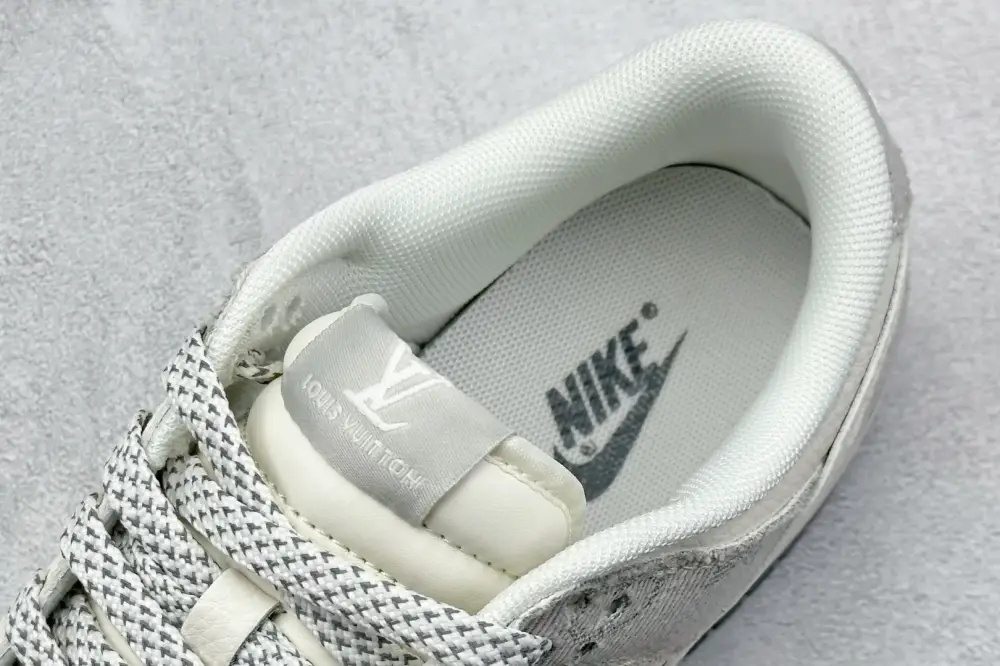 Efficient Nike SB Dunk Low x Louis Vuitton White Grey Nike 1557 