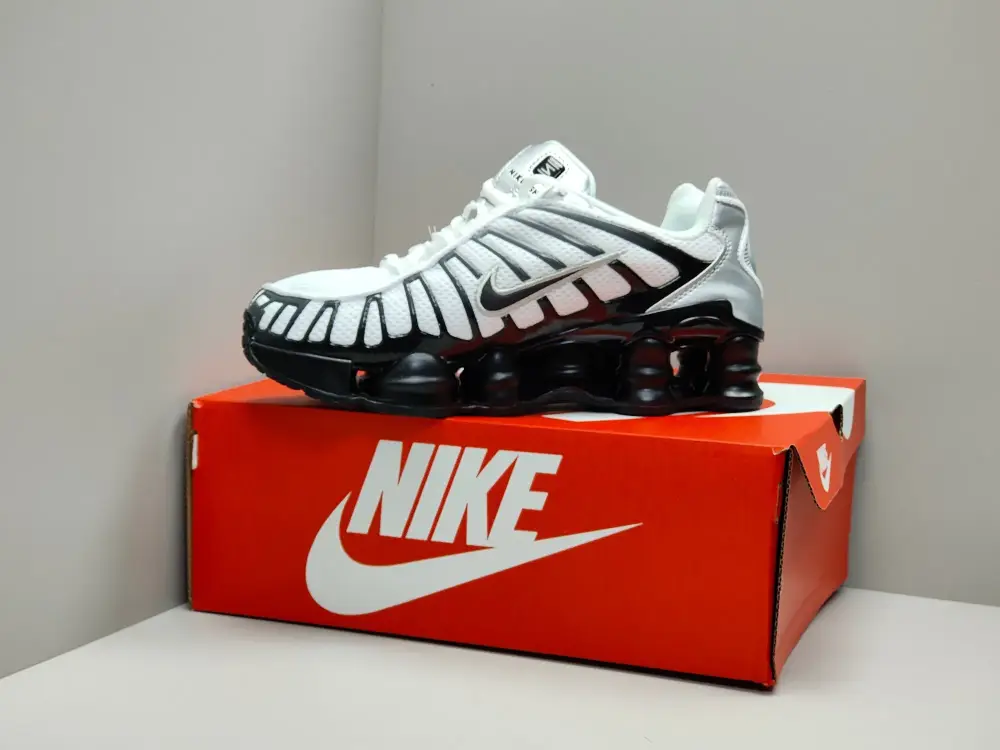 Nike Shox TL White Black Silver Sneakers Packable 1672 