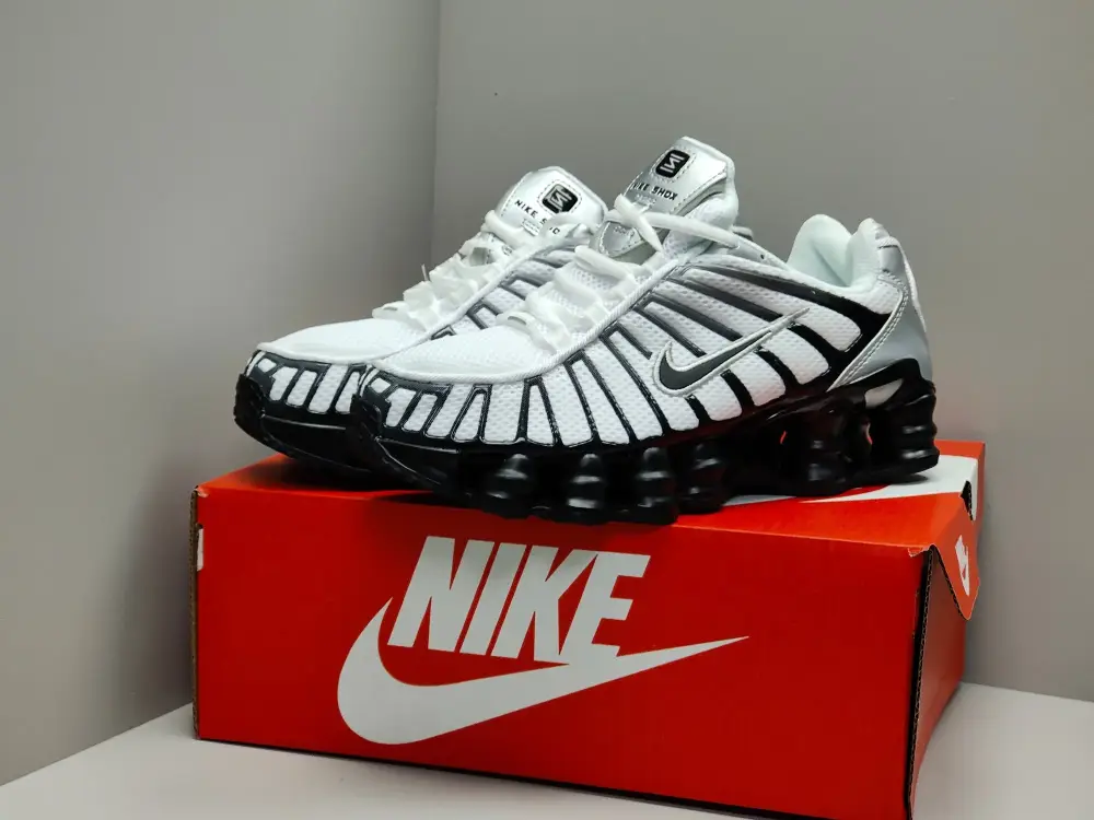 Nike Shox TL White Black Silver Sneakers Packable 1672 
