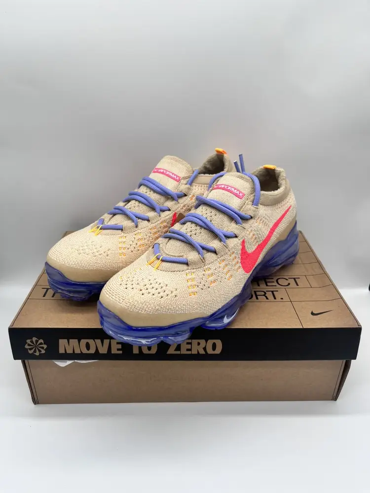 ZipUp Nike Vapormax 2023 Flyknit Beige Blue – Sneakers 1360 