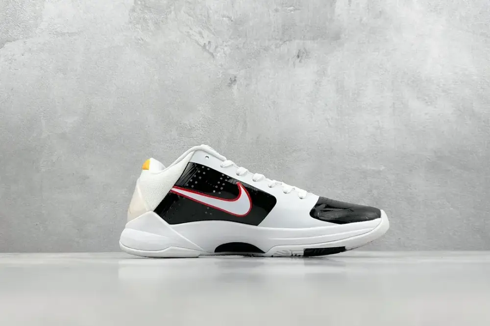 Nike Zoom Kobe ZK5 Retro Basketball – White Black Red Low-Top Nike Sneakers Refined 1495 