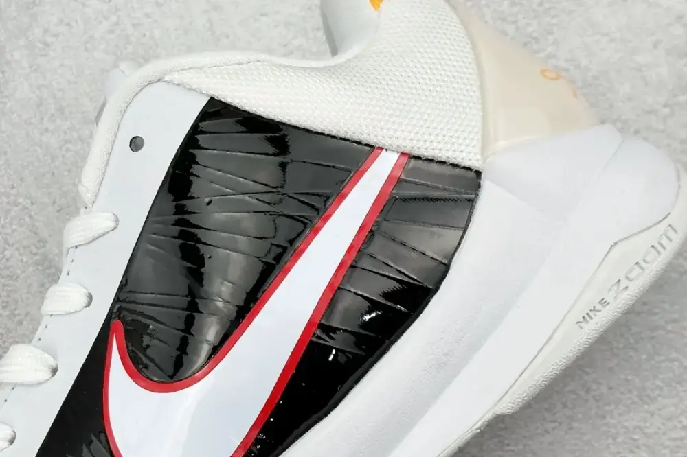 Nike Zoom Kobe ZK5 Retro Basketball – White Black Red Low-Top Nike Sneakers Refined 1495 