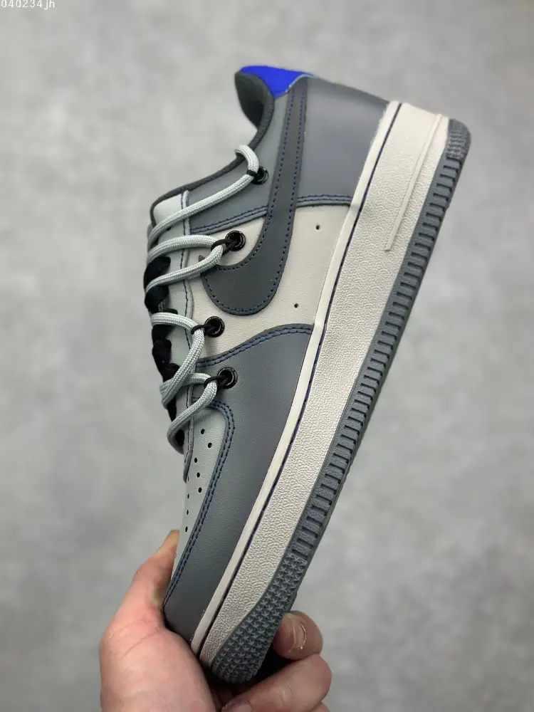 QuickDry Nike x Kaws Air Force 1 Space Gray Custom Strap Sneakers – High Quality Size 36- 1079 