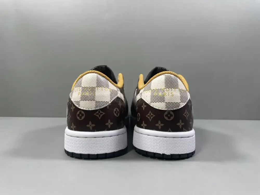 Nike x LV x AJ1 Low-Top Sneakers – Brown Beige – Corporate Edition FastDry 1240 