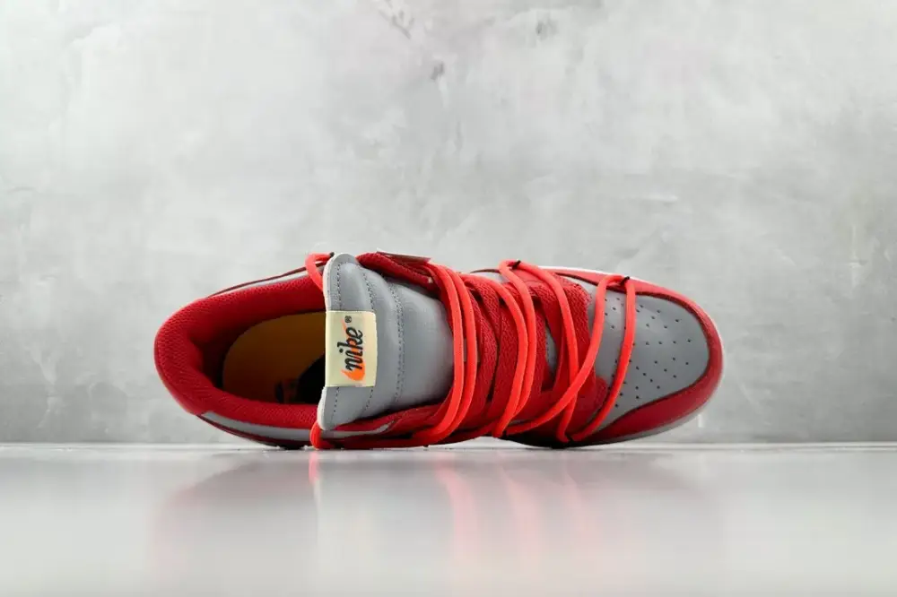 Upgraded Off-White Nike Dunk Low Red Leather – Nikes Collection 1564 