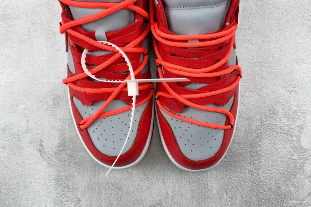 Upgraded Off-White Nike Dunk Low Red Leather – Nikes Collection 1564 