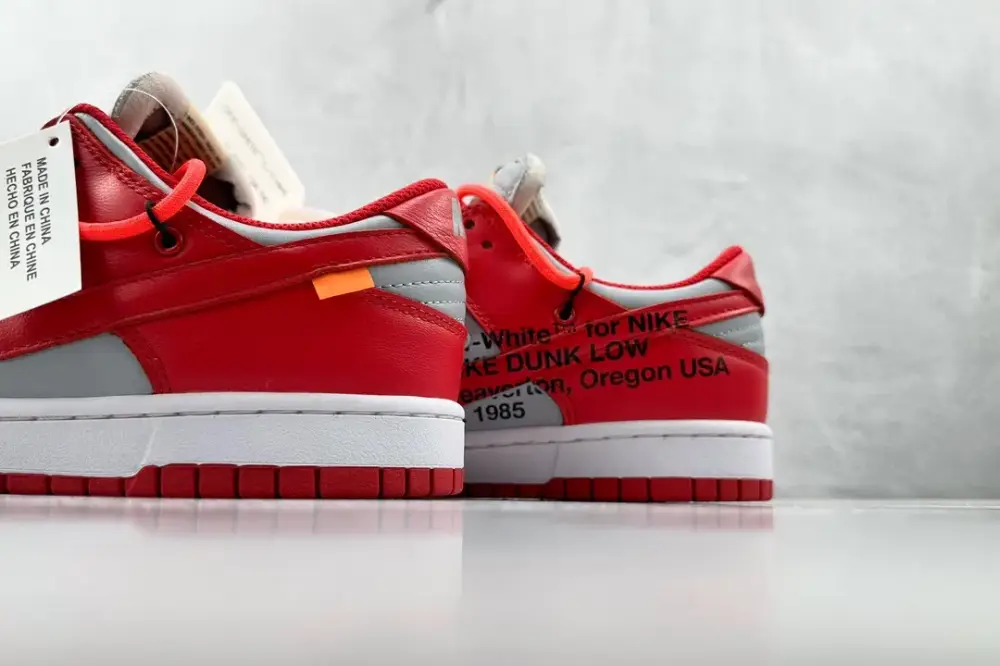 Upgraded Off-White Nike Dunk Low Red Leather – Nikes Collection 1564 