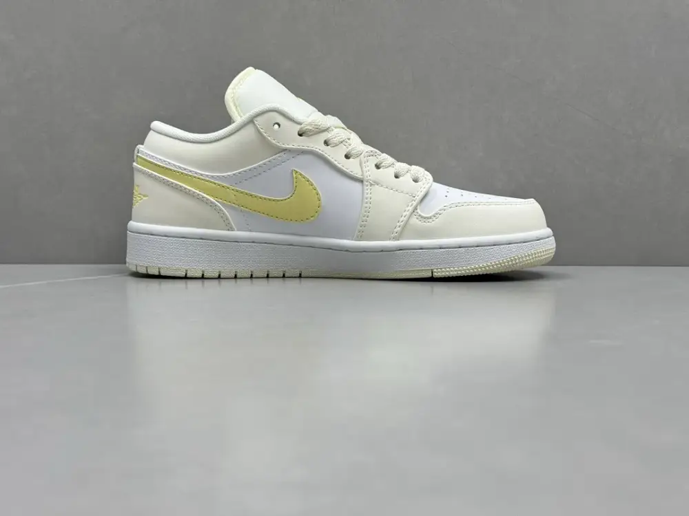 Pure Origin 230 AJ1 Low Top Sneakers – White Yellow, Authentic Version, Best Sneakers, Top , Sizes 36-46 (Including Half Sizes Sporty 1289 