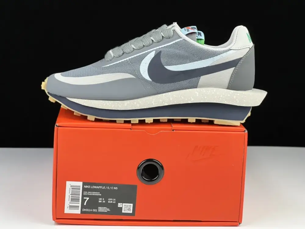 SACAI x Nike LDV Waffle Grey White Double Swoosh for Running – Premium Snug 1513  AFEFE259
