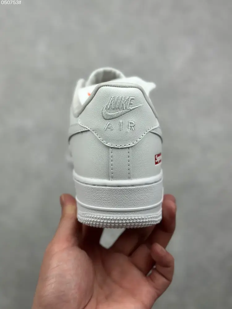 Trendsetting Supreme x Nike Air Force 1 '07 Low All-White Custom Leather Sneakers – Best Sneakers & 993 