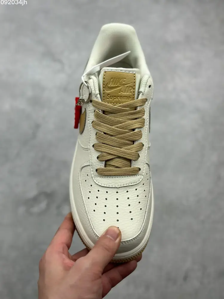Affordable Supreme x The North Face x Nike Air Force 1 Low – Beige Gold – Limited Edition Top Fake Nike Sneakers 1034  DEC251