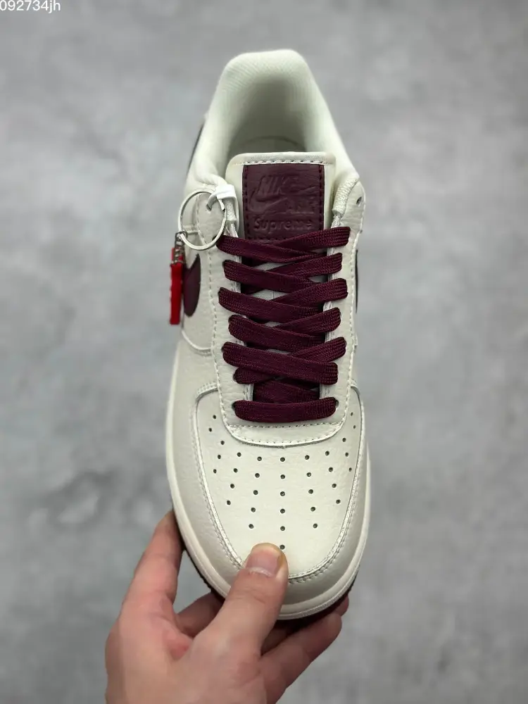 Supreme x The North Face x Nike Air Force 1 Low 'Sake Red' – Limited Edition Top Sneakers Casual 1028 