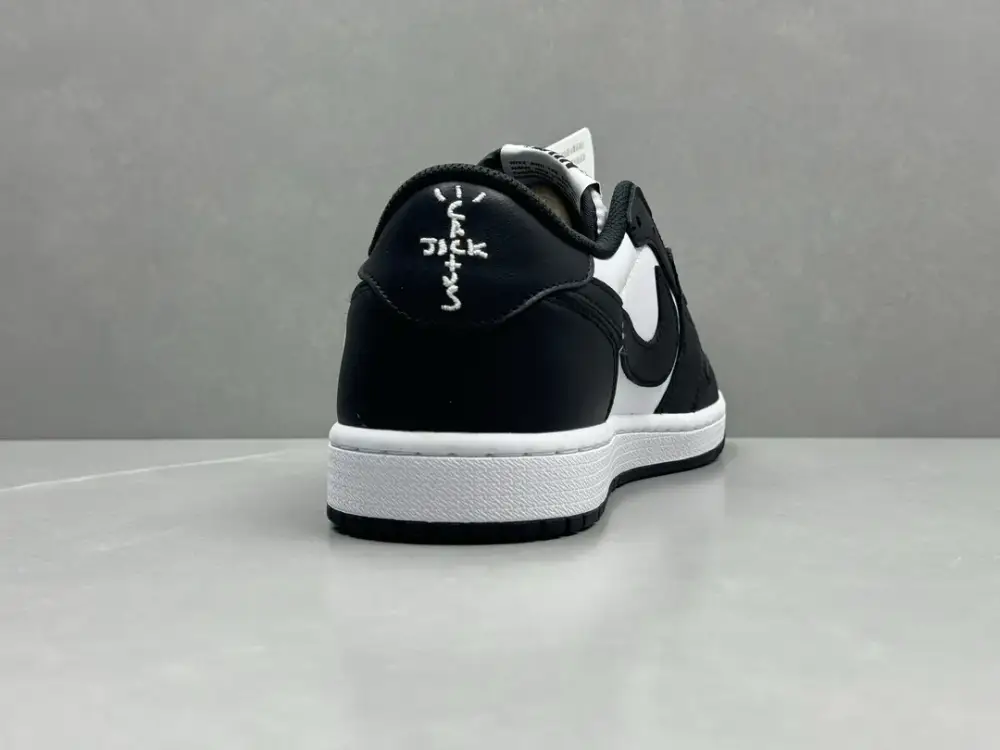 TechFriendly Travis Scott x Air Jordan 1 Low OG Black White Reverse Swoosh , Top-Quality Best Sneakers, Sizes 36-47 (Including Half Sizes 1263 