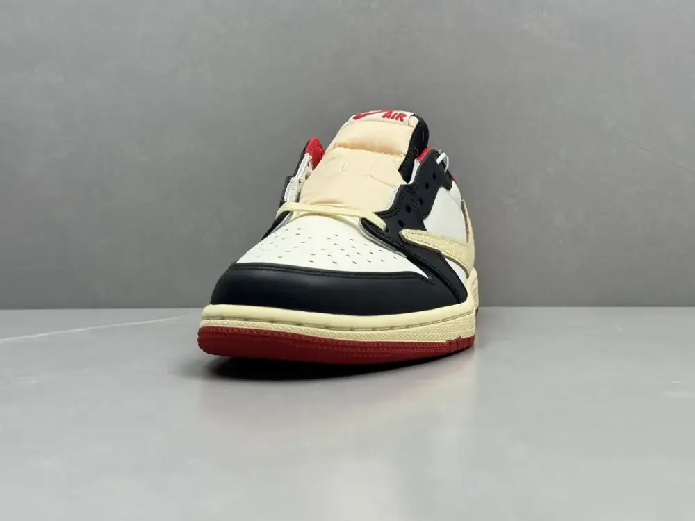TechFriendly Travis Scott x Air Jordan 1 Low Reverse Mocha – White Red Black – Authentic Version with Top and Best Sneakers Quality 1262 