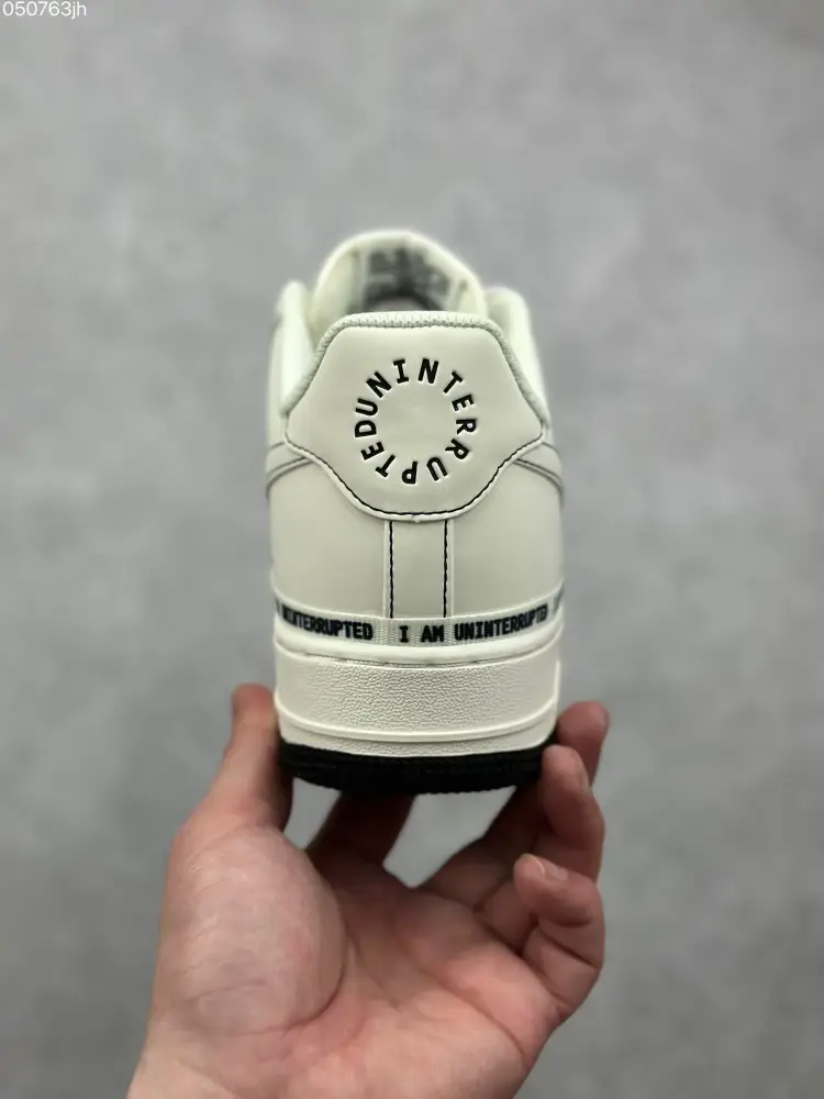WrinkleFree Uninterrupted x Nike Air Force 1 Low 'More Than' – Cream Black Signature Doodle , Top Fake Nike Sneakers 1073 