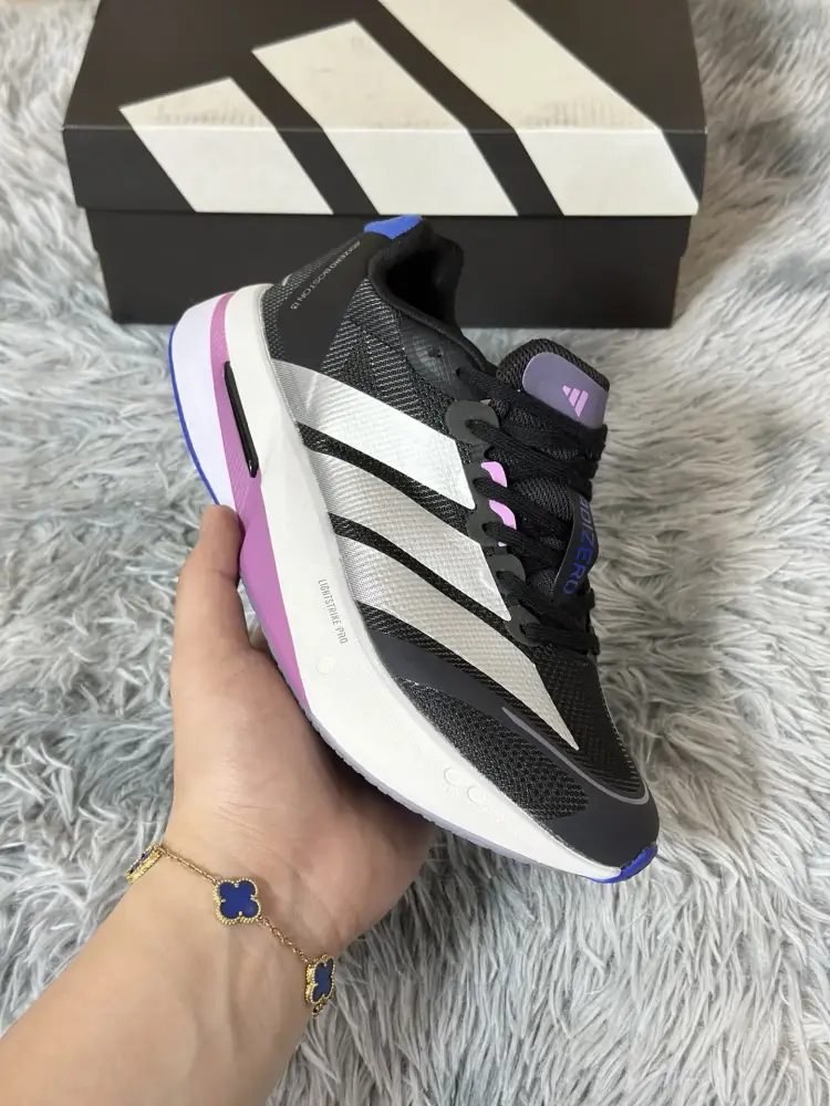 adidas Adizero Boston 13 Black Purple Running DailyWear 489 