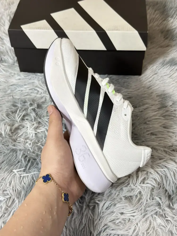 Classic adidas Adizero Boston 13 White Black Running 492 