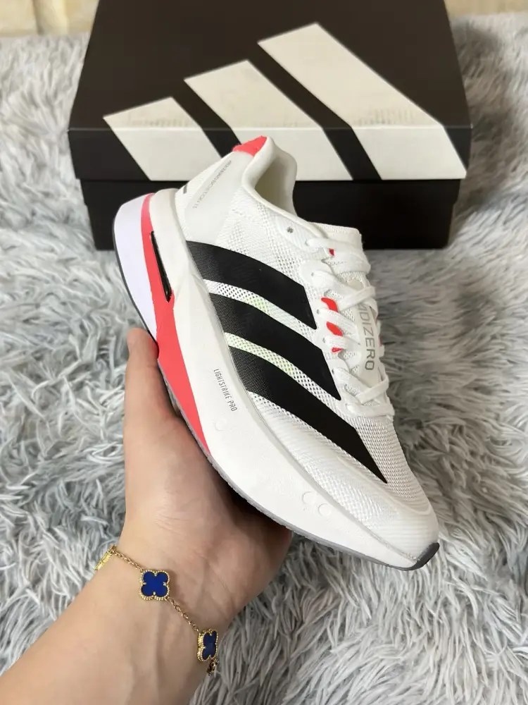 adidas Adizero Boston 13 White Red Elegant 487 