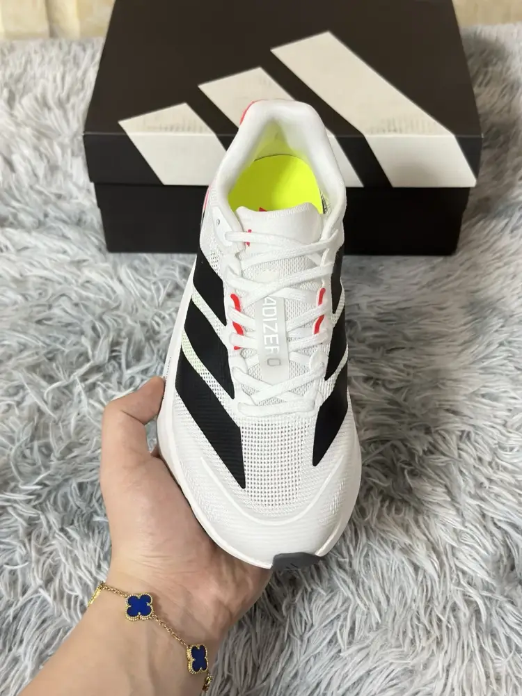 adidas Adizero Boston 13 White Red Elegant 487 