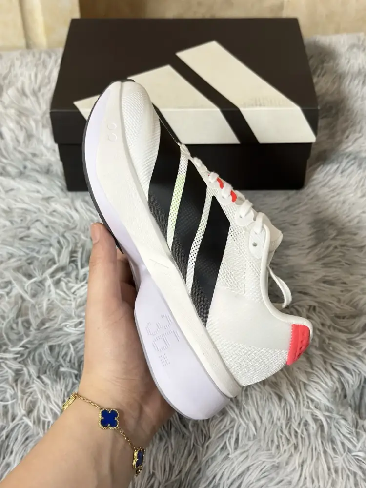 adidas Adizero Boston 13 White Red Elegant 487 