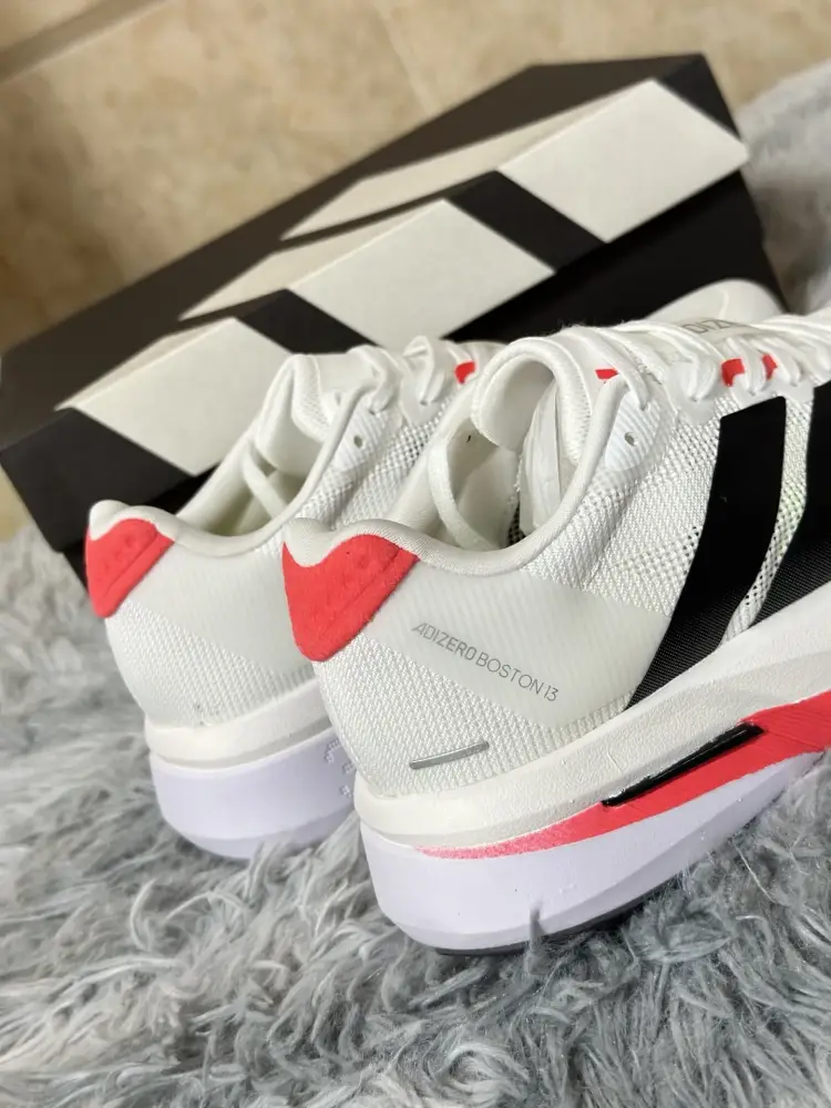 adidas Adizero Boston 13 White Red Elegant 487 