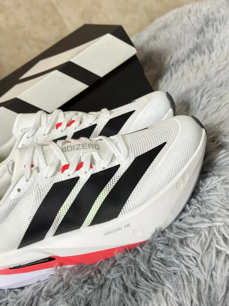 adidas Adizero Boston 13 White Red Elegant 487 