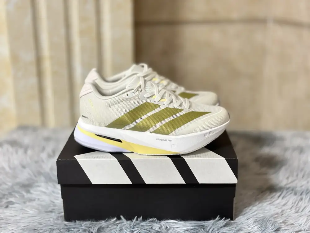 Premium adidas Adizero Boston 13 White Yellow Running 497  EBACB282