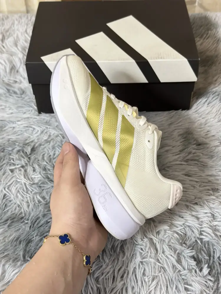 Premium adidas Adizero Boston 13 White Yellow Running 497 