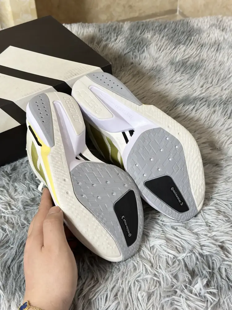 Premium adidas Adizero Boston 13 White Yellow Running 497 