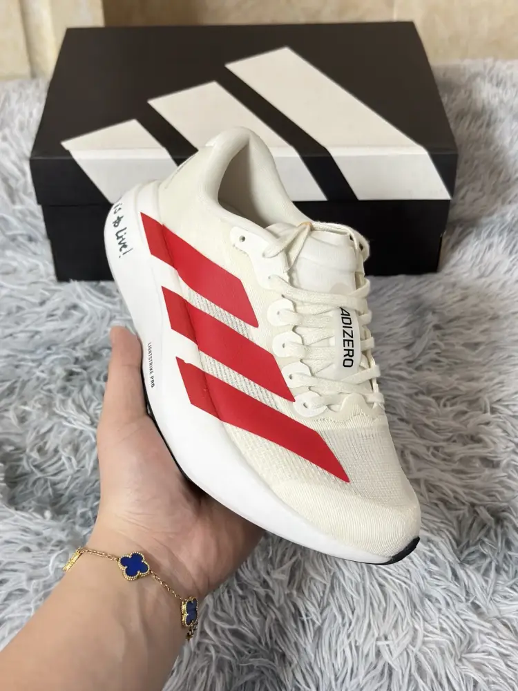 adidas Adizero Evo SL White Red Sneakers – ZeroBulk 481 