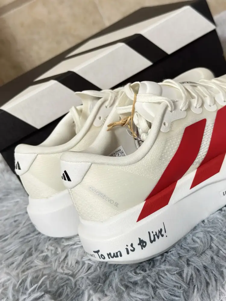 adidas Adizero Evo SL White Red Sneakers – ZeroBulk 481 