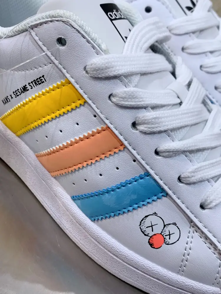 Refined adidas Gazelle Indoor KAWS White Multicolor 494 