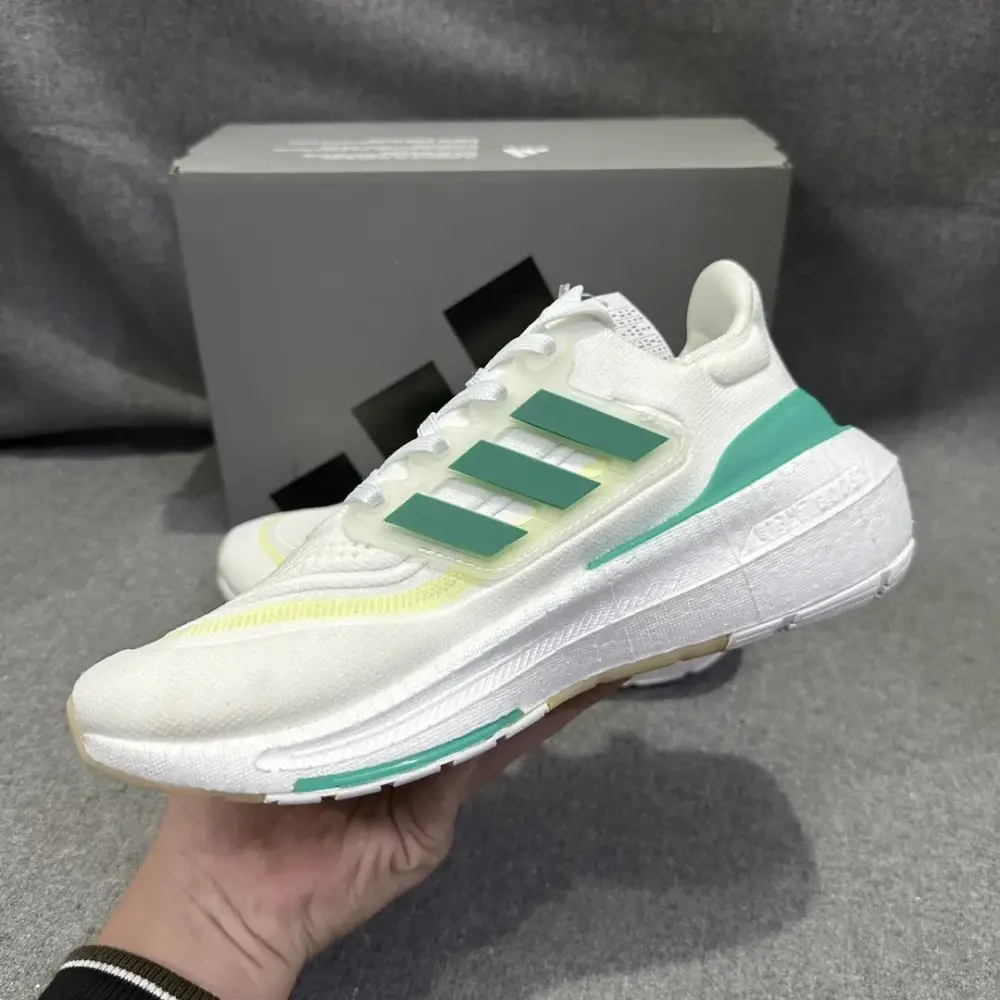 Supportive adidas Ultraboost 23 Light White Green Blue – Adidas 579 